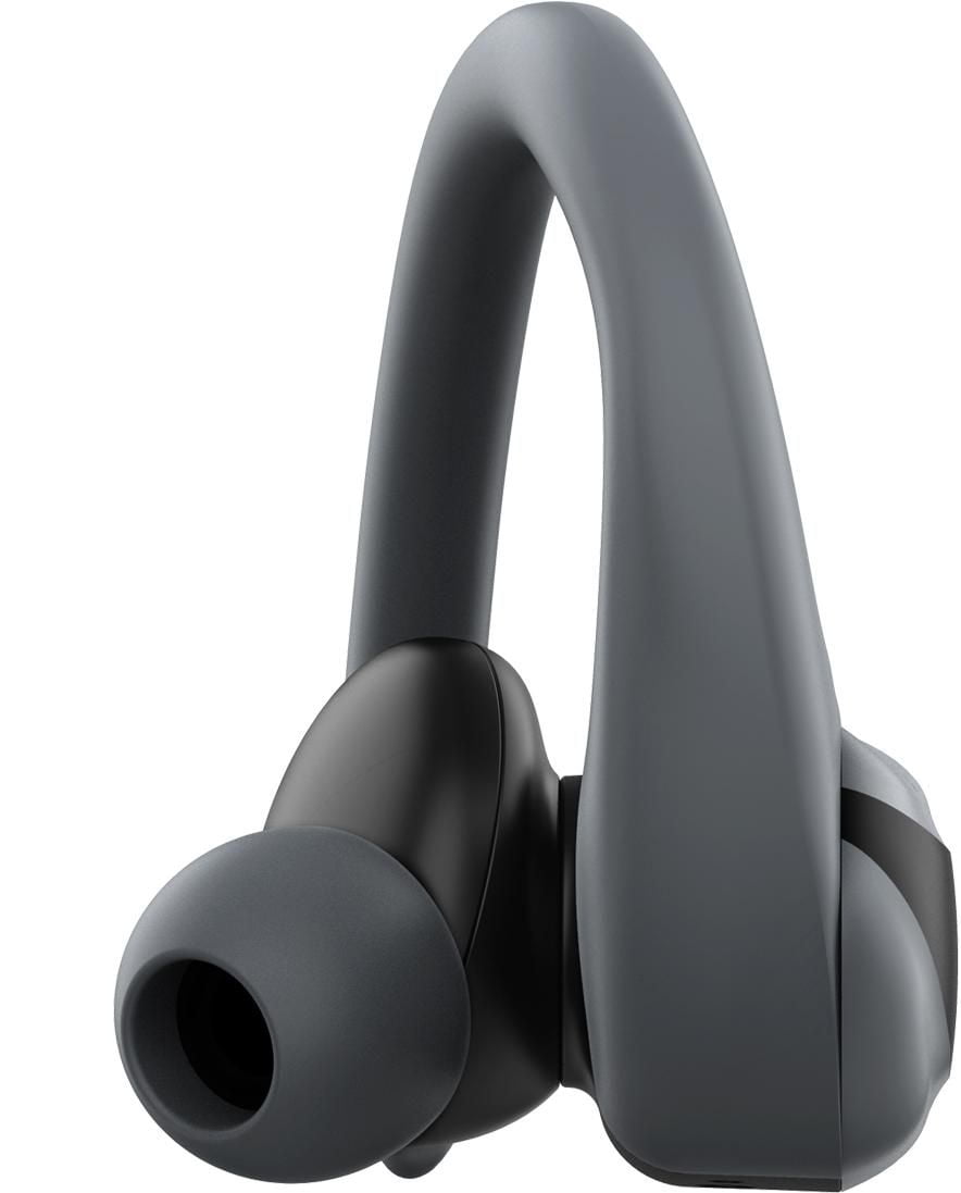 Wicked Audio Raen black earbud with over-ear sport hook