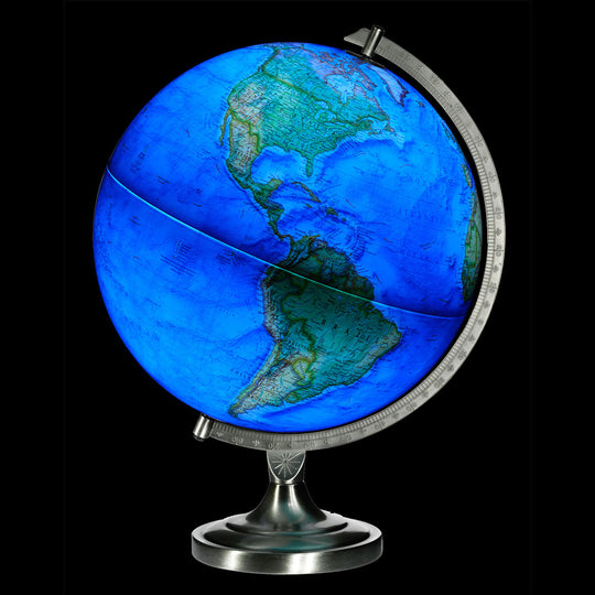 Bartlett 12″ Blue Illuminated Desk National Geographic Collection – Replogle Globes