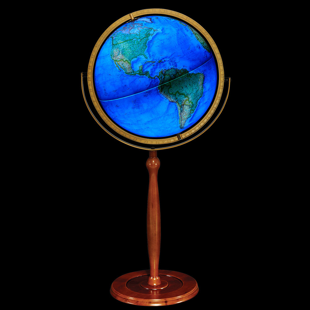 Chamberlin 16″ Blue Illuminated Raised Relief Floor National Geographic Collection – Replogle Globes – illuminated