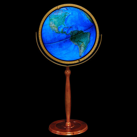 Chamberlin 16″ Blue Illuminated Raised Relief Floor National Geographic Collection – Replogle Globes – illuminated