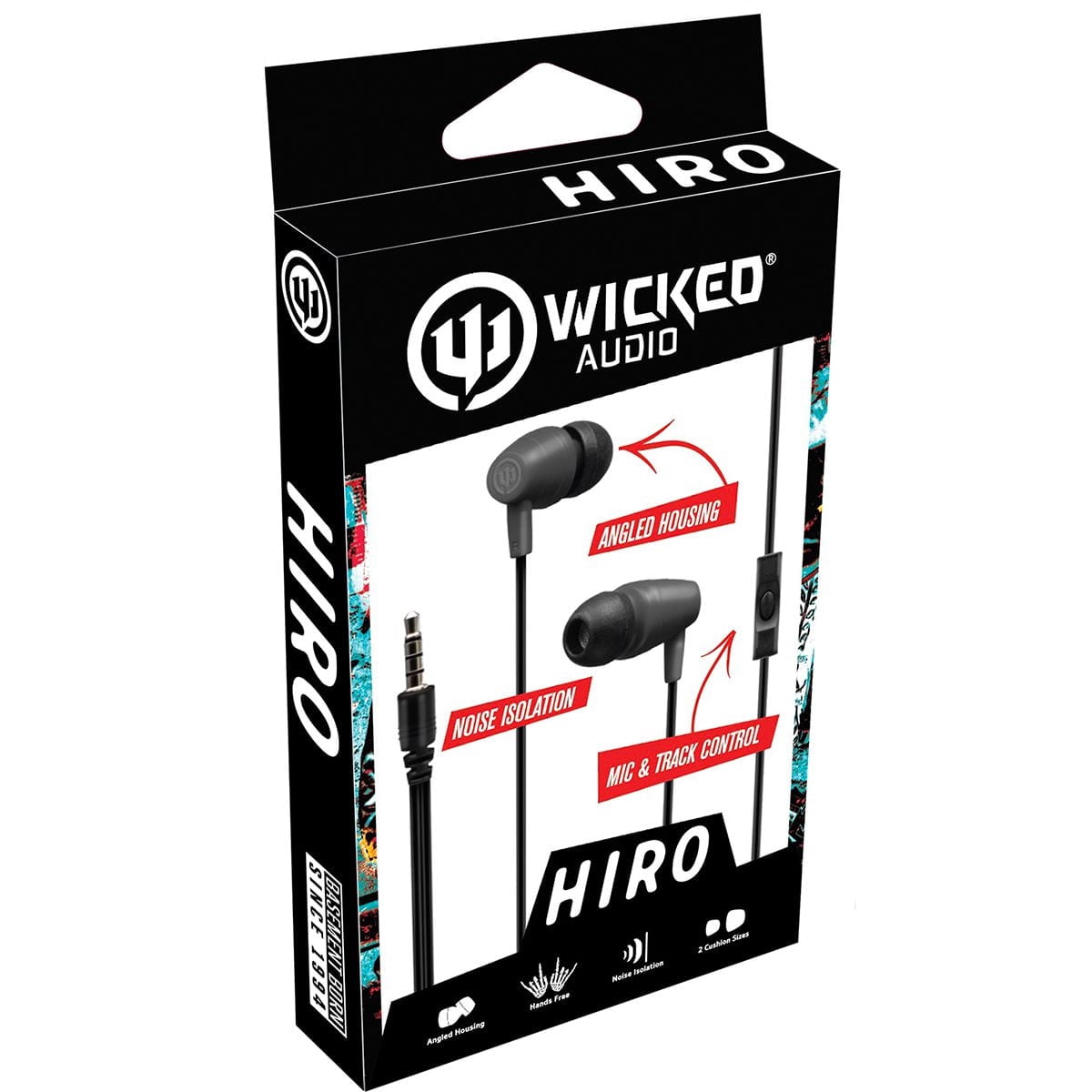 Wicked Audio Hiro wired earbuds retail packaging