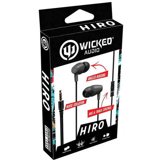 Wicked Audio Hiro wired earbuds retail packaging