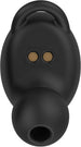 Wicked Audio Axoma black earbud, front view showing charging contacts