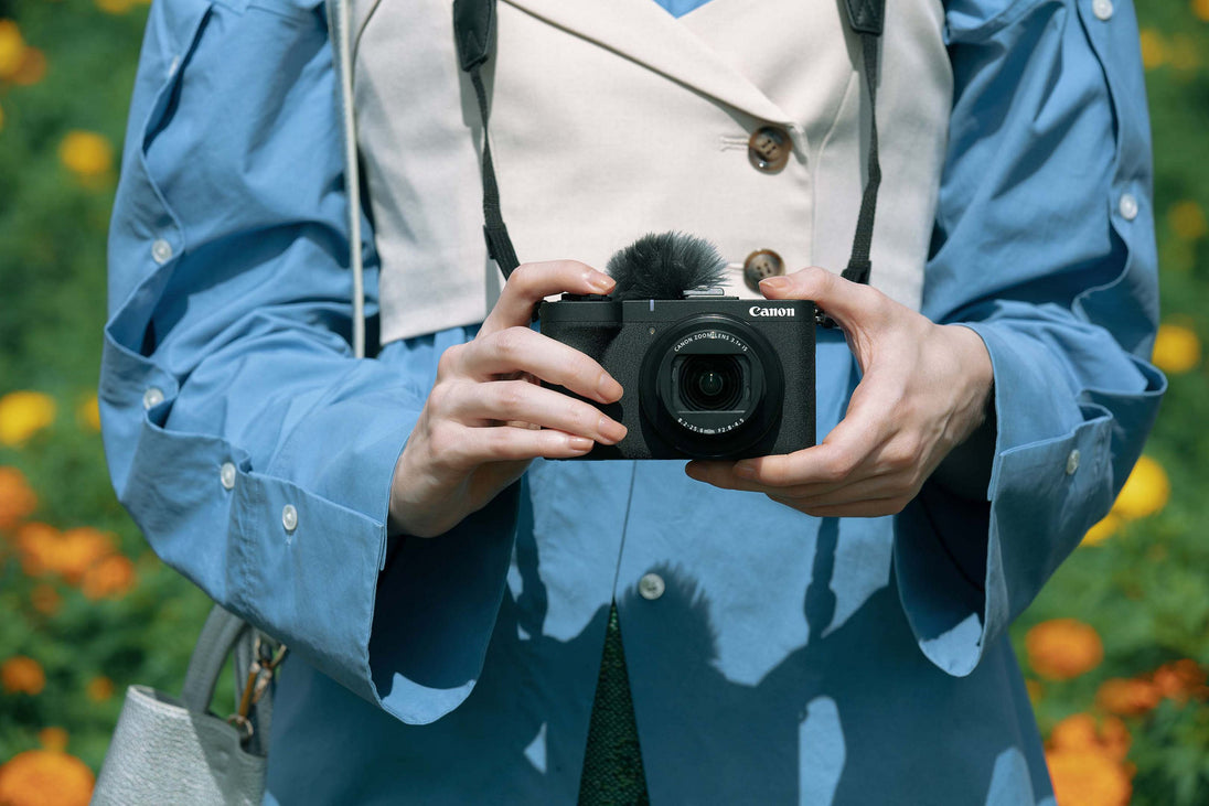 Canon PowerShot V1 in use - handheld video-first shooting