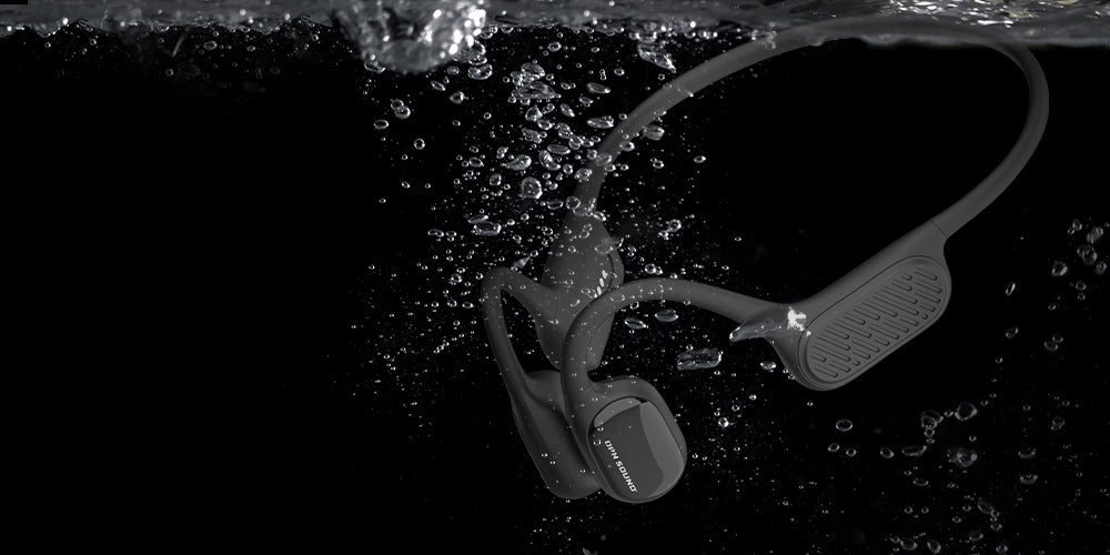 OPN Sound Swym+ headphones submerged underwater
